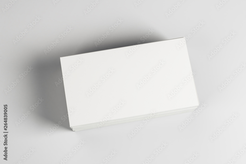 Empty white business cards on table Empty white business cards on table