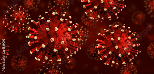 3d illustration eines herpes varizella zoster virus welches kaposi-sakrom tumoren bei AIDS Patienten auslösen kann