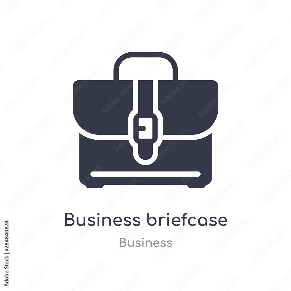 business briefcase outline icon. isolated line vector illustration from business collection. editable thin stroke business briefcase icon on white background business briefcase outline icon. isolated line vector illustration from business collection. editable thin stroke business briefcase icon on white background