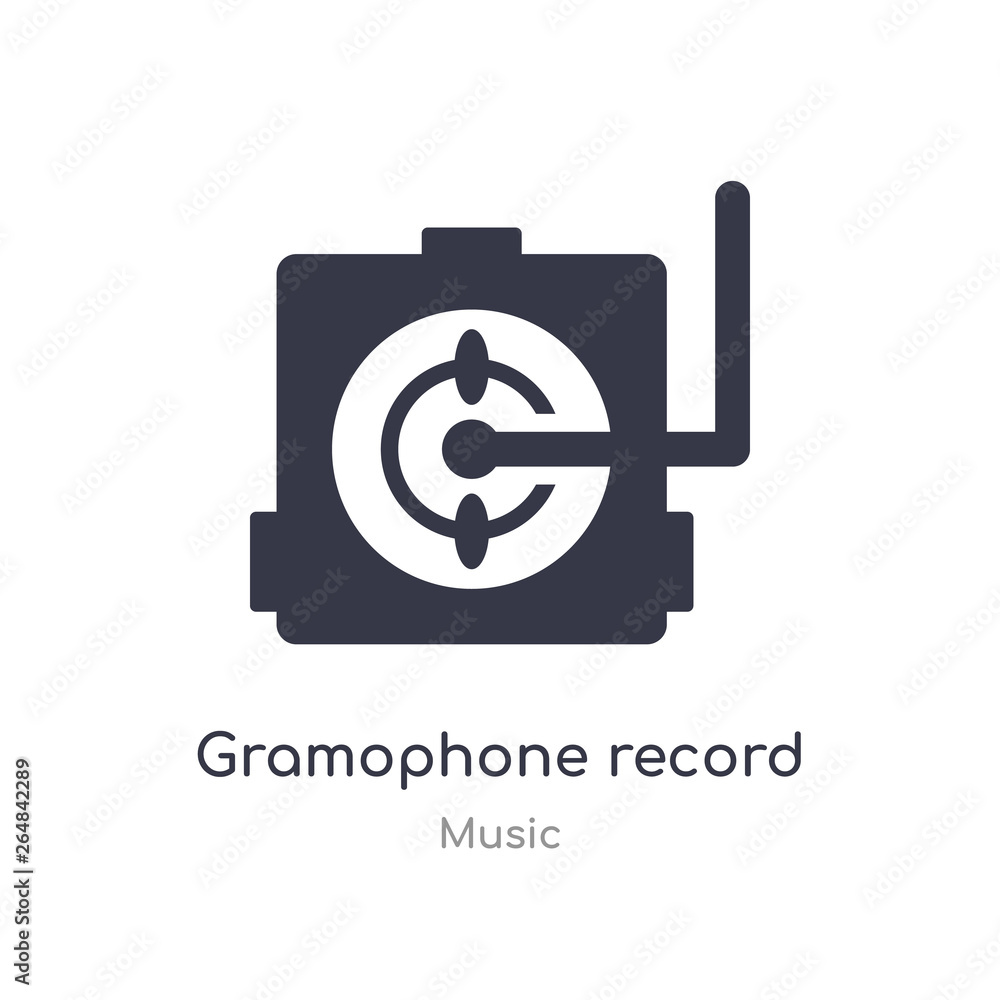 gramophone record outline icon. isolated line vector illustration from music collection. editable thin stroke gramophone record icon on white background gramophone record outline icon. isolated line vector illustration from music collection. editable thin stroke gramophone record icon on white background