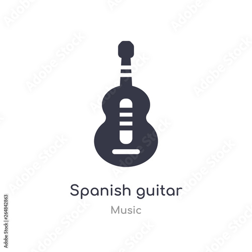 Photography spanish guitar outline icon