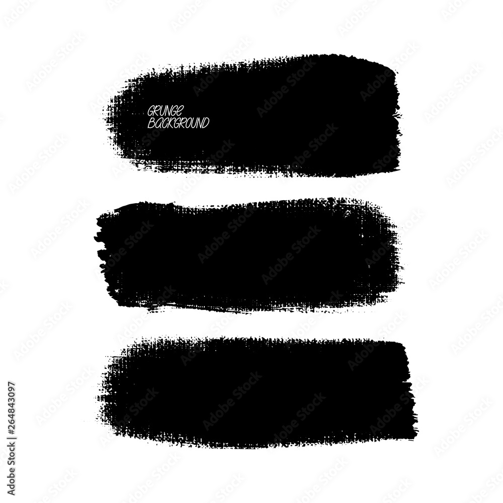 Set of brush strokes Set of brush strokes