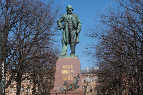 St. Petersburg, Russia, monument to composer M. I. Glinka in St. Petersburg. photo