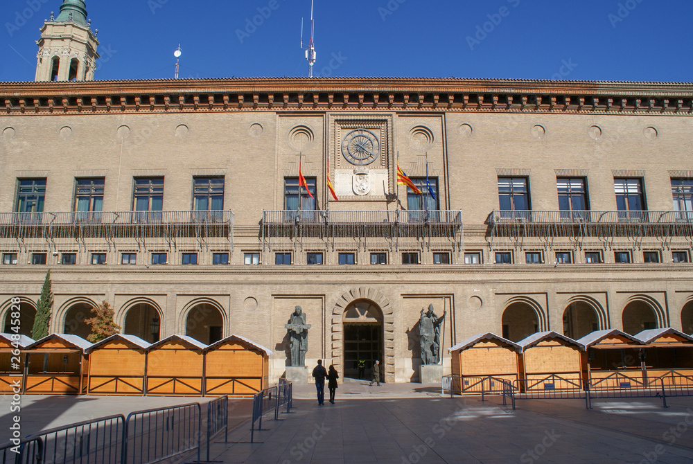Naklejka premium Zaragoza beautiful city in Aragon, Spain