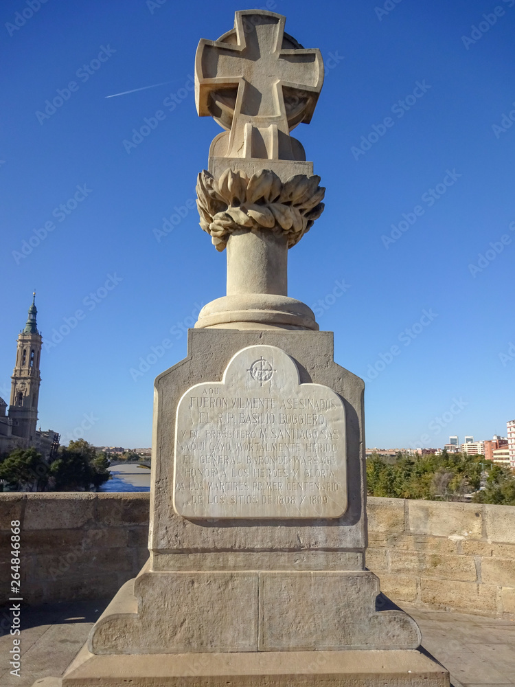 Obraz premium Zaragoza beautiful city in Aragon, Spain