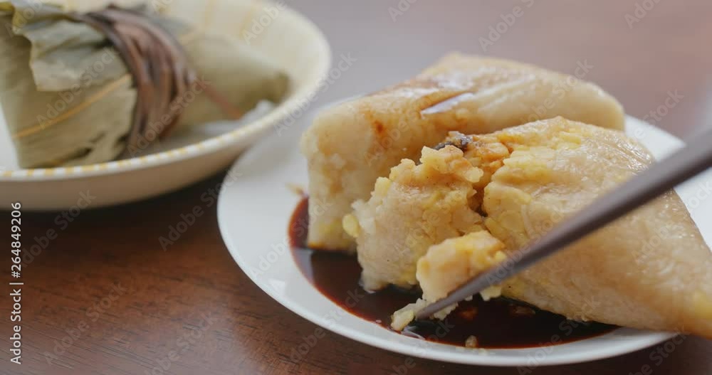 Rice dumpling for dragon boat festival in China Rice dumpling for dragon boat festival in China