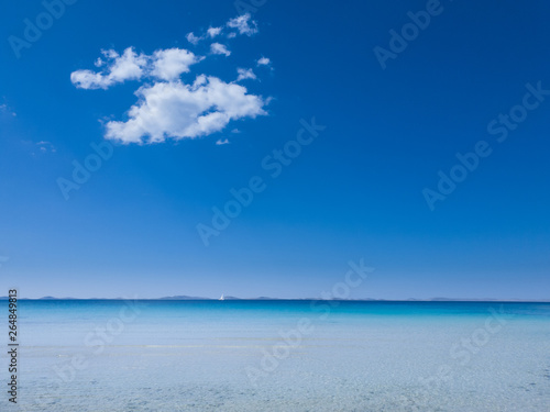 Croatian coastline on sunny day