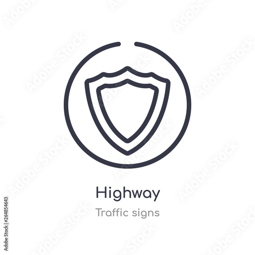 highway outline icon. isolated line vector illustration from traffic signs collection. editable thin stroke highway icon on white background Free Download highway outline icon. isolated line vector illustration from traffic signs collection. editable thin stroke highway icon on white background - GFXLoad