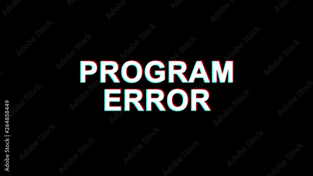 Program Error Glitch Text Abstract Vintage Twitched 4K Loop Motion ...