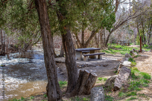 :Picnic Tables by the Water