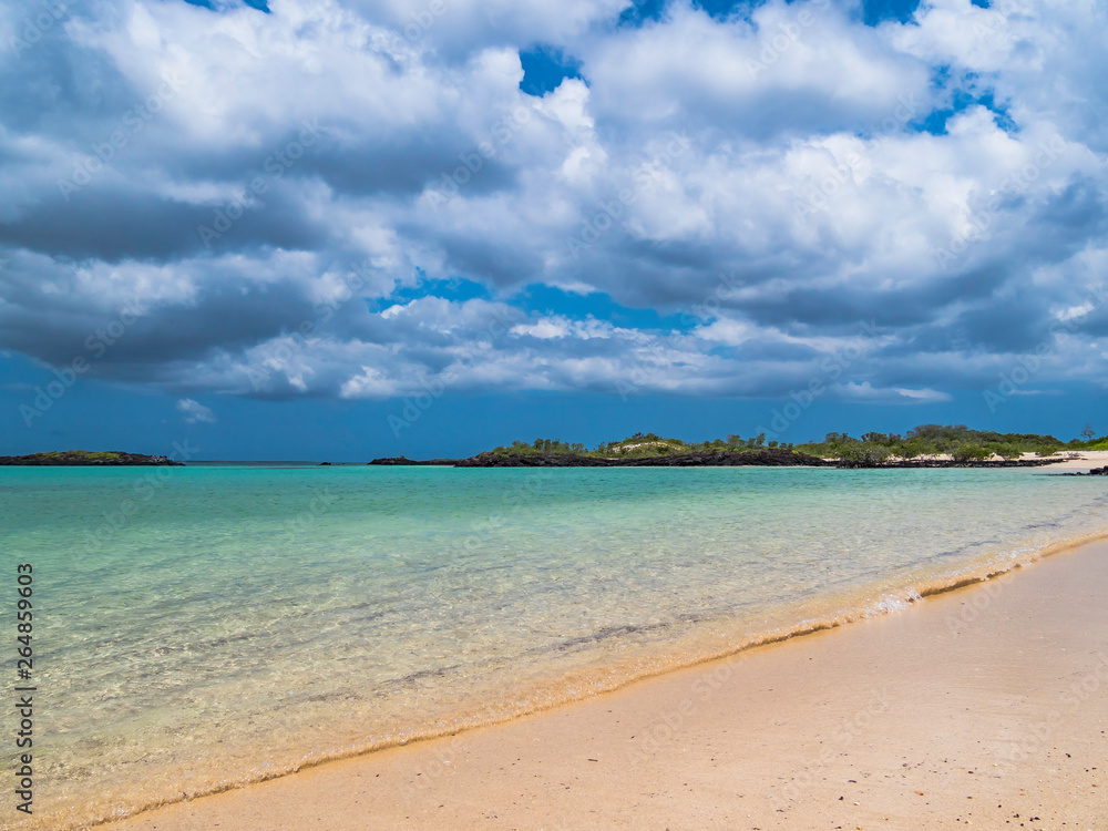 Pristine scenery of beaches near San Cristobal island, Galapagos, Ecuador