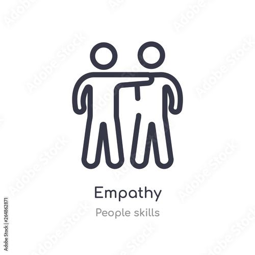 empathy outline icon. isolated line vector illustration from people skills collection. editable thin stroke empathy icon on white background