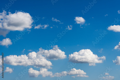 Blue sky with white clouds in a sunny day