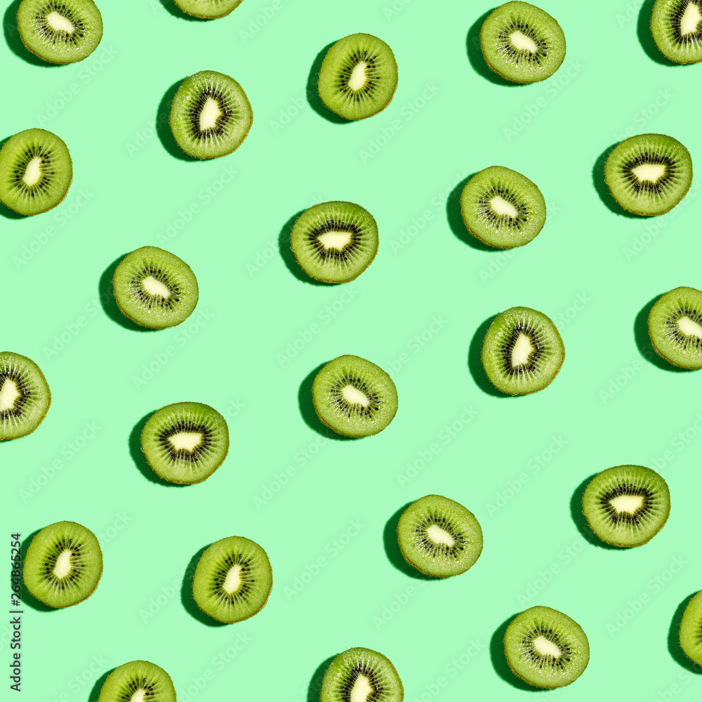 Collection of kiwi fruits overhead view flat lay Collection of kiwi fruits overhead view flat lay