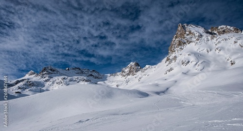 Winter landscape in St. Moritz (German: Sankt Moritz  Italian: San Maurizio), a resort town in the Engadine valley in Switzerland © Сергій Вовк