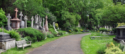 Obraz na plátně Highgate Cemetery, London