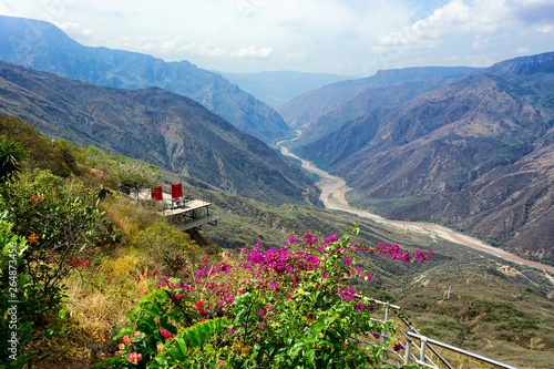 Panorama of Chicamocha Canyon in Santander, Colombia