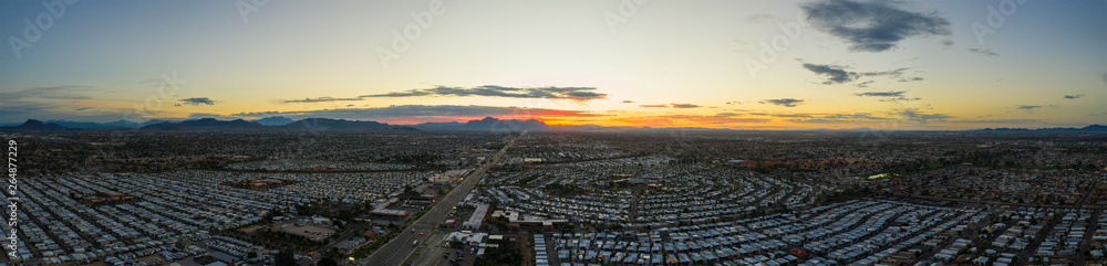 Aerial panorama Mesa Arizona USA