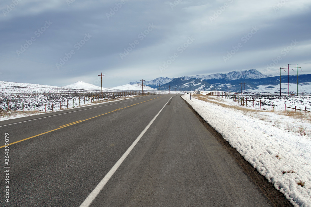 Highway road in winter season