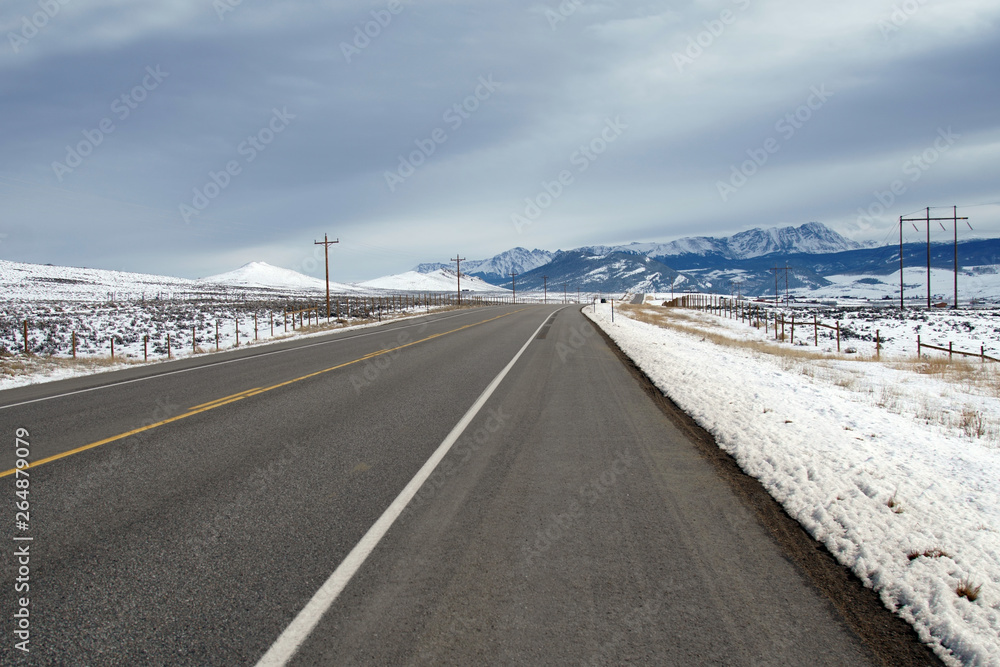 Highway road in winter season Highway road in winter season