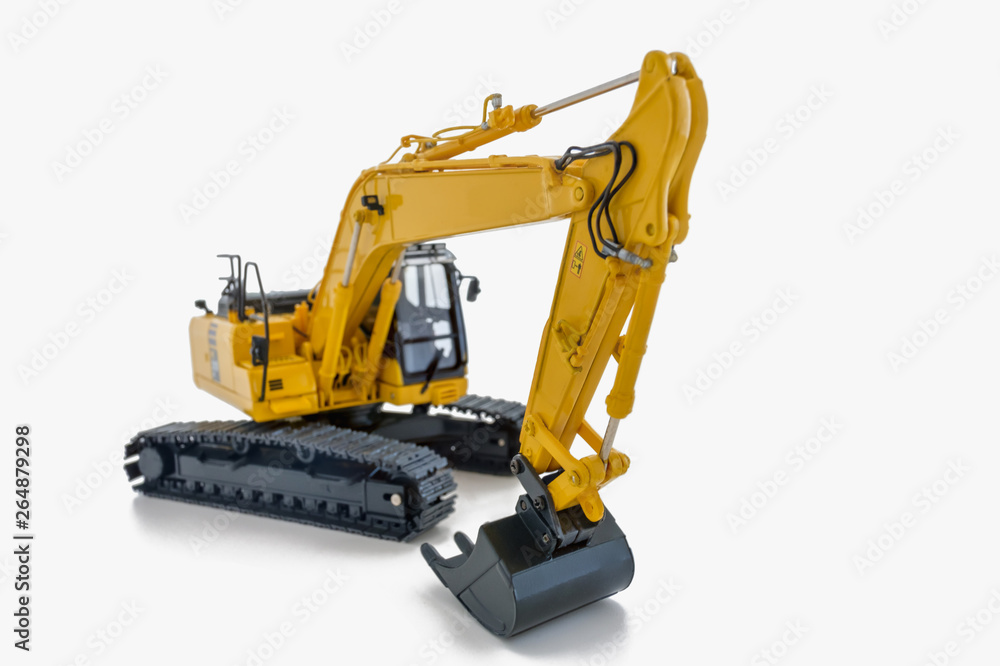 Excavator loader   on  a  white background