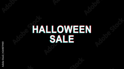 Wallpaper Mural Halloween Sale Glitch Text Abstract Vintage Twitched 4K Loop Motion Animation . Black Old Retro Digital TV Glitch Effect Including Twitch, Noise, VHS, Distortion. Torontodigital.ca