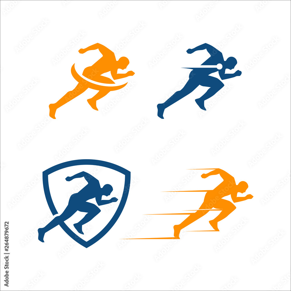 RUNNING LOGO ICON DESIGN SYMBOL VECTOR ILLUSTRATION RUNNING LOGO ICON DESIGN SYMBOL VECTOR ILLUSTRATION