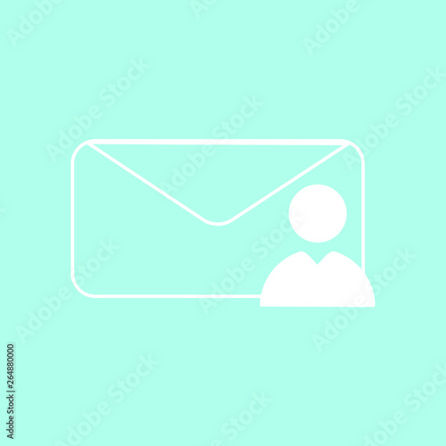 Person message line icon isolated icon
