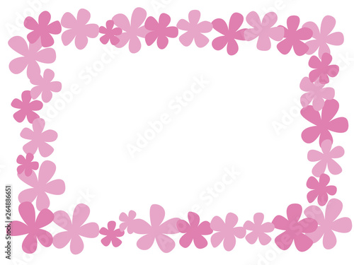 フレーム　花　ピンク © macaron