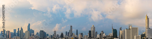 Panorama concept  High-rise and large urban buildings in Bangkok.