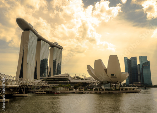 SINGAPORE - NOV 24, 2018: Marina Bay is one of the most famous tourist attraction in Singapore.