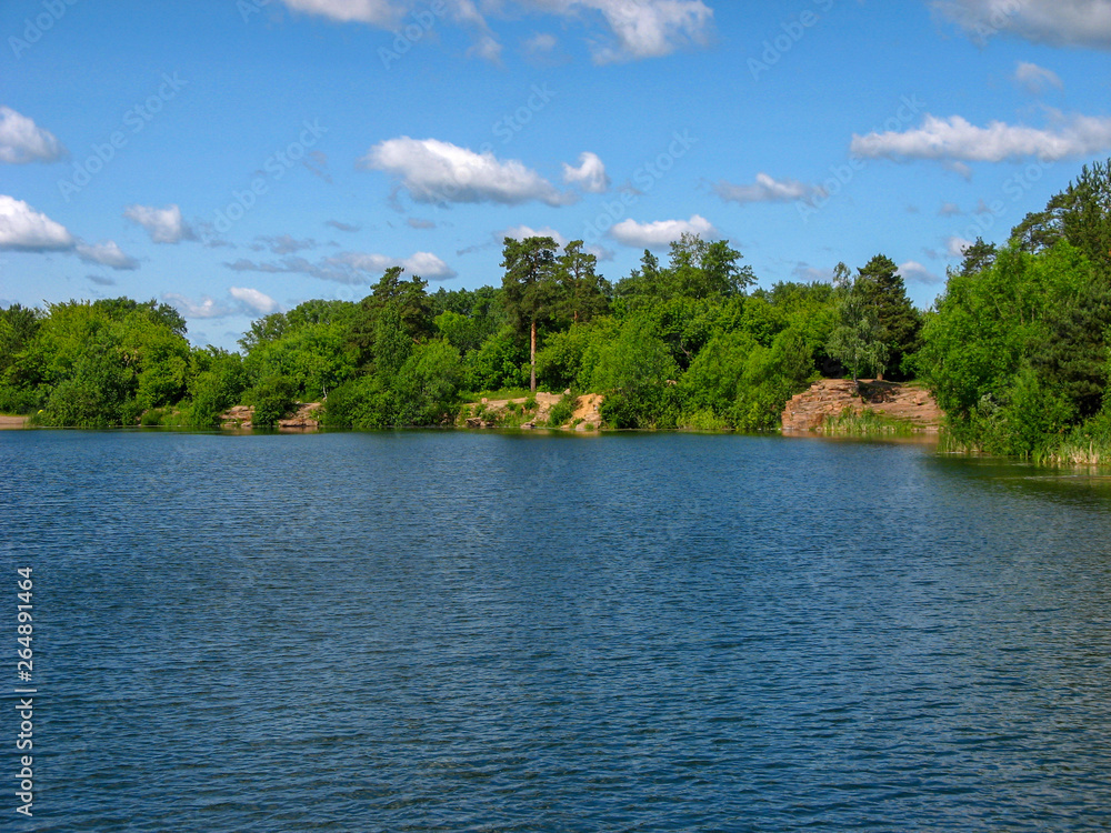 lake inside yuri gagarin park at chelyabinsk russia lake inside yuri gagarin park at chelyabinsk russia