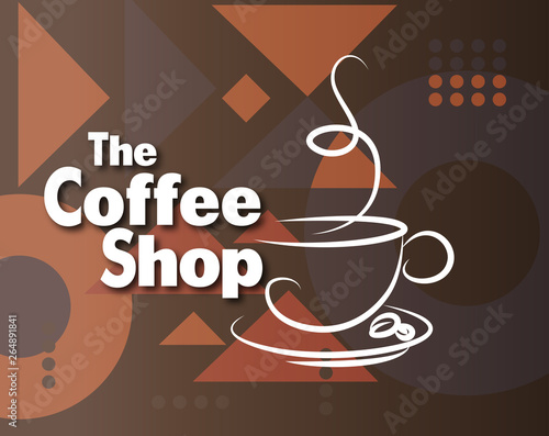 vector abstract for coffee shop background 
