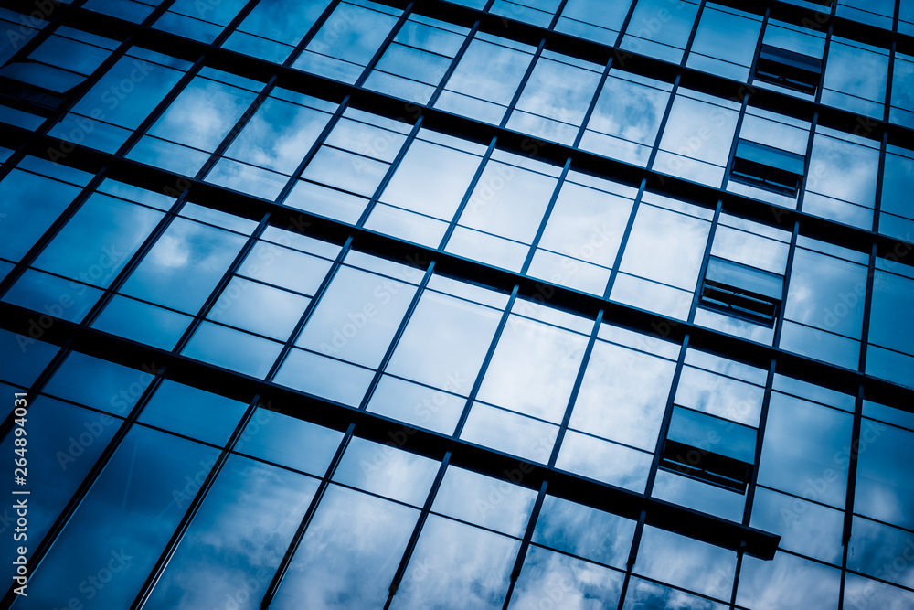 Modern architecture tone close Up in blue tone. Modern architecture tone close Up in blue tone.