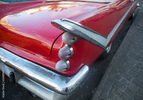 Classic American Red Car Detail