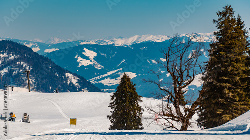 Beautiful alpine winter view at the Buchensteinwand-Tyrol-Austria photo