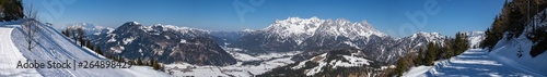 High resolution stitched alpine winter panorama at the Buchensteinwand-Tyrol-Austria