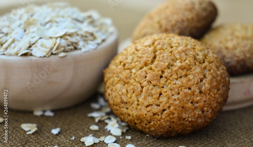 cookies in a bowl oatmeal ingredient food healty 