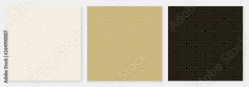 Background pattern seamless geometric diamond abstract gold luxury color vector.