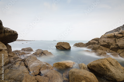 Coastline with rocks in Brittany, France, Brittany, Department Finistere © Thomas