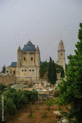 Franciscan monastery of dormition on mount Zion in Jerusalem, Israel