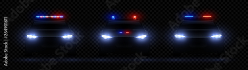 Fotografia Realistic police headlights