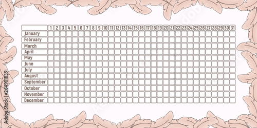 Monthly woman menstruation calendar