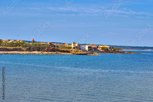 Seaside View Cityscape of Colonia De Sant Pere - Majorca - Spain