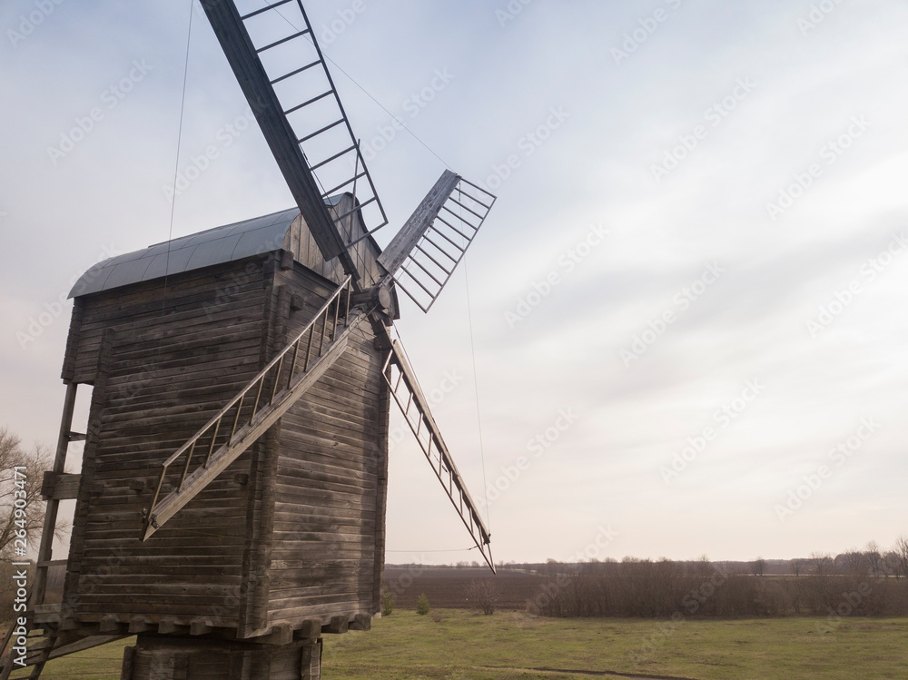 Fototapeta premium old wood windmill