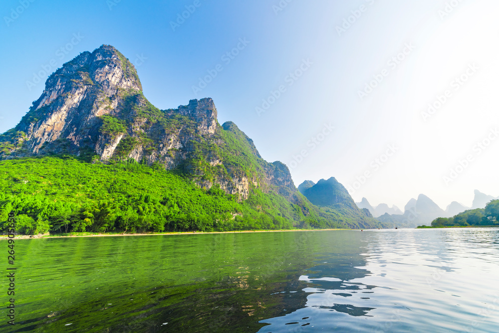 Landscape jiatianxia guilin, lijiang river on the mountain.The landscape of near guilin, yangshuo county, guangxi, China
