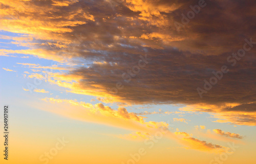 Dramatic sunset sky and beautiful clouds © Yuliia Lakeienko
