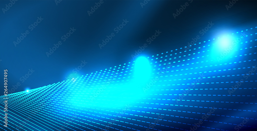 Color neon lights with waves abstract background Color neon lights with waves abstract background