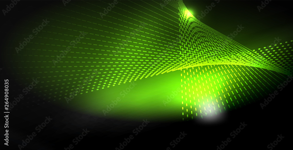 Glossy shiny glowing neon waves Glossy shiny glowing neon waves