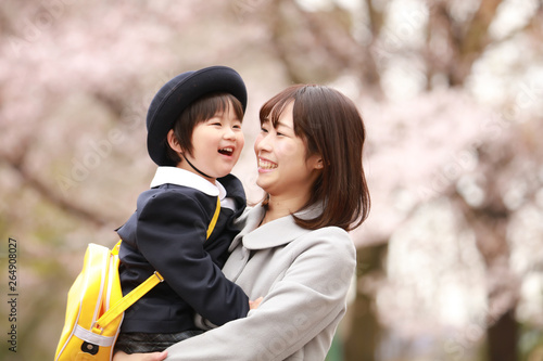 Cuadro en lienzo 笑顔の親子